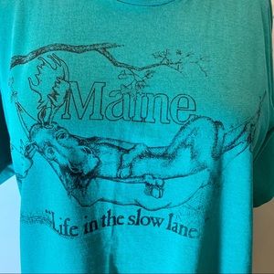 Maine Life in the Slow Lane Vintage Graphic Tee
